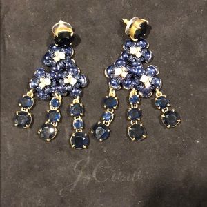 Blue floral earrings